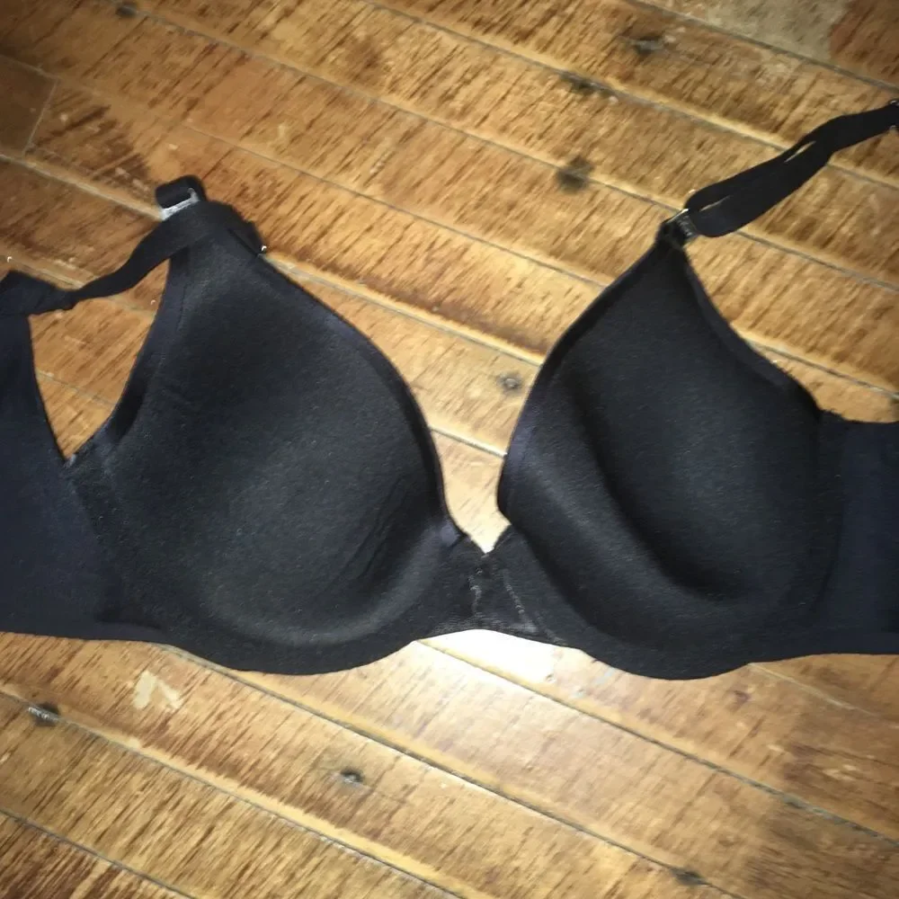 Soma Vanishing back black comfortable demi 32C bra